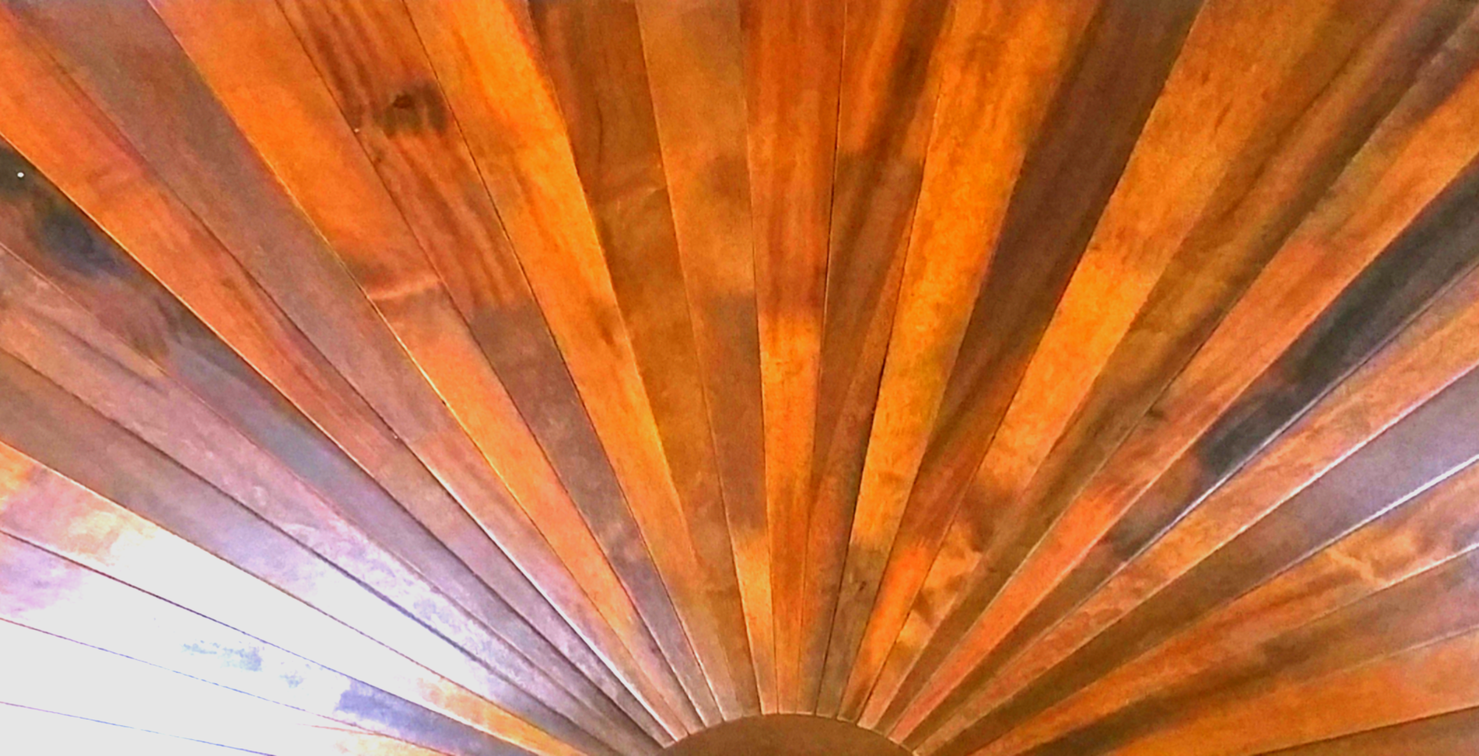 Art Deco sunburst mantelpiece in Ipê hardwood - The Art Deco Mantle, Bristol